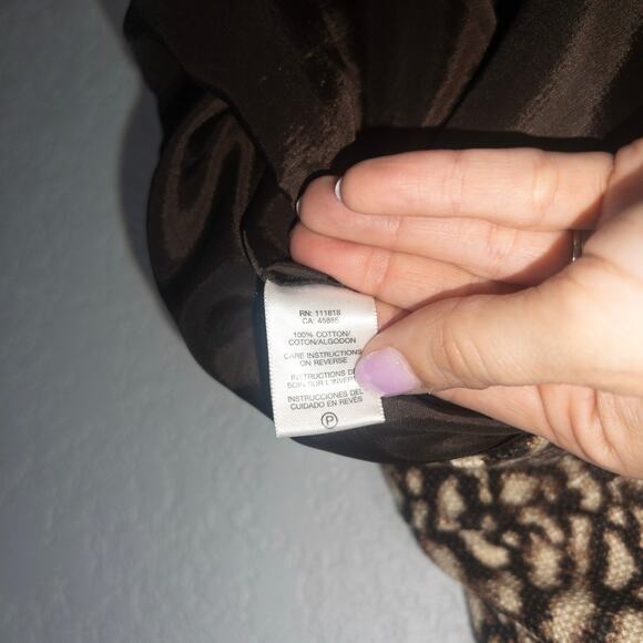 Michael Kors Brown Leopard Print Cotton‎ Tank Dress Size 2 - Picture 4 of 6